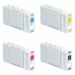 Set of 4 Epson UltraChrome XD Cyan, Yellow, Magenta, Matte Black