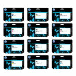 Set of 12 HP 70 Aqueous Ink Boxes - North Light Color