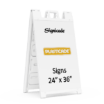 White Signicade Plasticade 'Signs 24" x 36"'