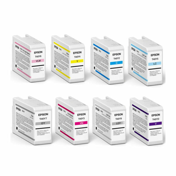 Set of 8 Epson T46Y Aqueous Inks