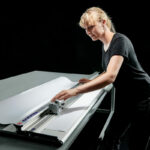 Technician demonstrating KeenCut Sabre Series 2 Cutter