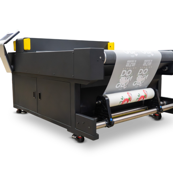 A photo of the STS C3135 Flatbed Cutter Machine from the back.